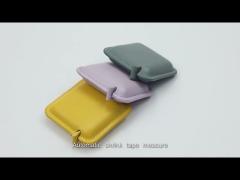 PU Leather Retractable Body Tape Measure Custom Logo Mini Automatic Shrink Measuring Tape