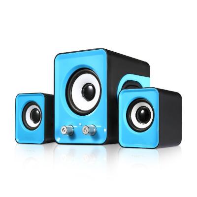 China Wired Computer Speakers USB 2.1 Speakers Stereo Two Satellites with Subwoofer for PC  Available in Multiple Colors for sale