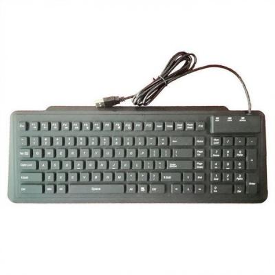China Curso magro de borracha dobrável prendido do rolo do teclado do silicone de USB acima portátil à venda
