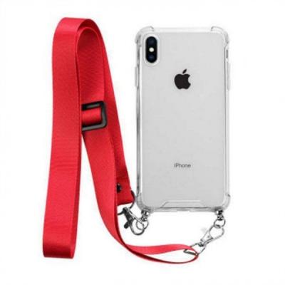 China ETEK Clear TPU PC Phone Case Personalized Mobile Cover With Woven Tape for sale