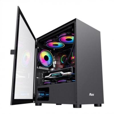 China Artshow Computer Case - Cool and Clean Designed, Integrated Stamping Steel Front Panel,Tempered Glass Hinged Swing Doors for sale