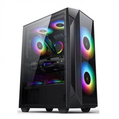 China ARTSHOW ATX/Matx Computer Case Tempered Glass panel on Side and Front Support Fans 2x14cm or 3x12cm on Front Support Rad for sale