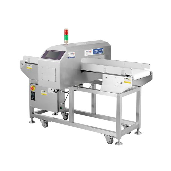 High Performance Industrial Food Metal Detector Machine With Rejector For Snacks And Milk