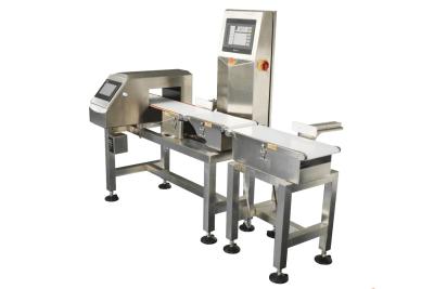 China Food Industrial Automatic Combine Metal Detector Machine And Online Check Weigher for sale
