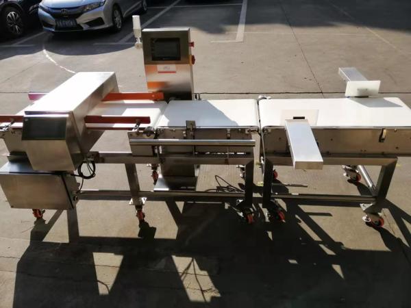 Touch Screen PVC Or PU Belt Conveyor Metal Detectors Combination Units