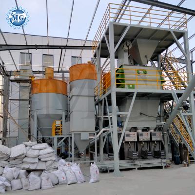 China High Efficiency Dry Mortar Mixing Plant 90 Kw Putty Powder Production Line for sale