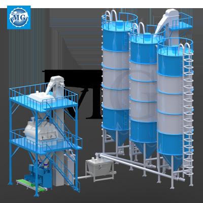 China 10-30 T/H Dry Mix Mortar Production Line Tile Adhesive Dry Mortar Equipment for sale