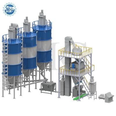 China Automatic Dry Mix Mortar Production Line Wall Putty Machine Ceramic Tile Adhesive Making Machine for sale