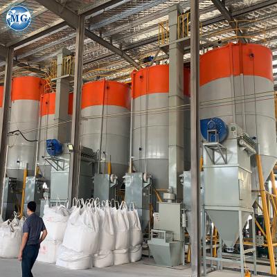 China 45kw Dry Mortar Machine With Twin Shaft Paddle Mixer Pressure 0.4 - 0.6Mpa for sale