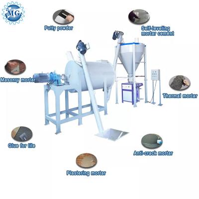 China MG Dry Mortar Mix Machine With Ribbon Mixer Simple 35KW Plant 415V for sale