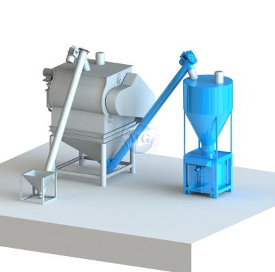 China PLC Electronic Weighing Dry Mixing Plant With Cement Silo Bag Filter Dust Collector for sale