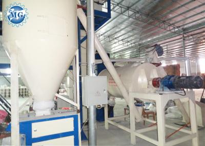 China Carbon Steel Ribbon Mixer , Automatic Packing Dry Mortar Equipment 3T/H Output for sale
