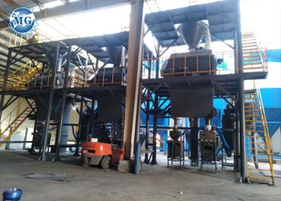 China Tile Adhesive / Tile Glue Mixing Dry Mortar Production Line PLC Control for sale