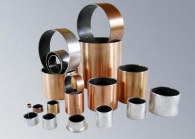 China PTFE + Porous Bronze Powder Steel Backing Self Lubricating Bushing Du Bearing / Du Bush ( SF-1 ) for sale