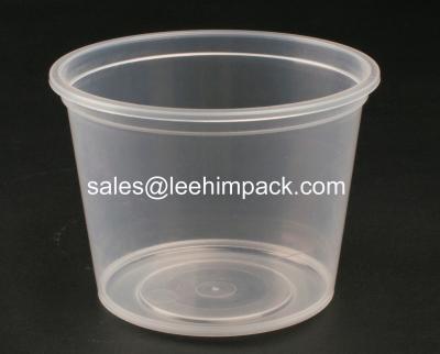 China 600ml Round Plastic Food Pail For Multi-use Purpose for sale