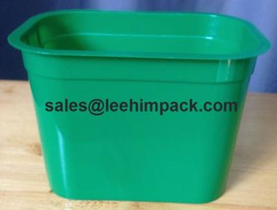 China Food grade rectangular plastic 800ml cup, buckets, barrels, jars, tubes, drums, container, closures for dairy, snack for sale