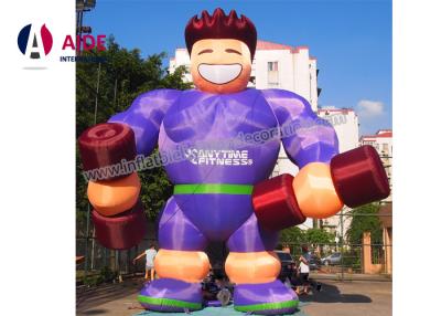 China Anytime Fitness Blow Up Cartoon Characters Superman Model With Digital Print for sale