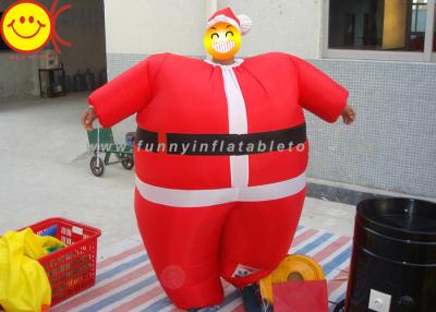Chine Costumes légers en nylon de la publicité, costume gonflable rouge de Santa avec le matériel de tissu à vendre