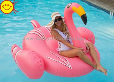 China Blow Up Inflatable Water Floats Inflatable Orange Flamingo Pool Toy Fun Float Games for sale
