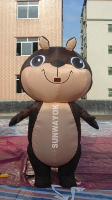 China Brown Squirrel Inflatable Advertising Costumes For business Show , EN71 for sale