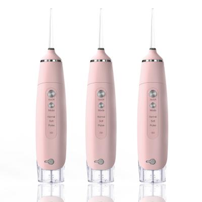 China Pink Teeth Whitening Water Flosser , Hanasco OEM Oral Care Electric Water Toothpick for sale