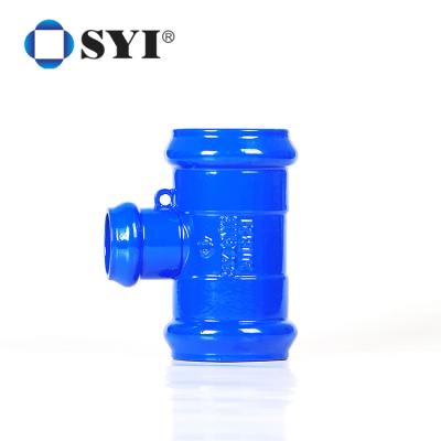 China SYI Fusion Bonded Epoxy Ductile Cast Iron DCI Pipe Fitting For PVC Pipe for sale