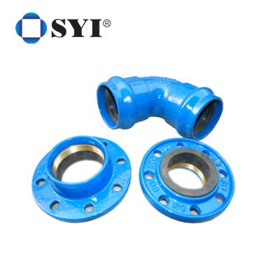 Cina SYI Round DI Flanged Adapter Ductile Iron Quick Flange Adaptor with PN10/16 for PE/PVC Pipe in vendita
