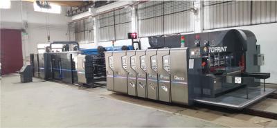 Chine Le dossier Gluer 150kw de Toprint Flexo a ridé la machine de fabrication de cartons de carton à vendre