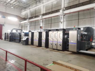 China 150kw Automatic Folding Gluing Machine , Flexo Printing Machine For Corrugated Carton Box for sale