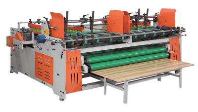 China Semi Automatic Folder Gluer Machine /  irregular Carton Box Folding Machine 1000KG for sale