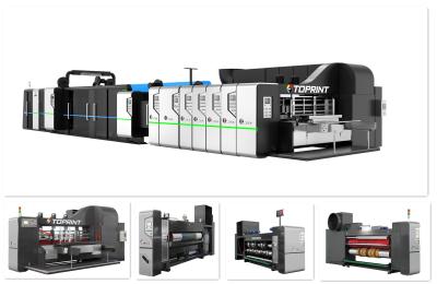 China 250 impresora Slotter Auto Folder Gluer de Min Carton Making Machine 1190x2400m m Flexo de la hoja en venta