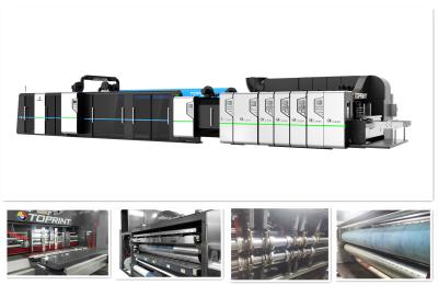 China Durable Carton Manufacturing Machine PLC Control 8 Shaft Structure for sale