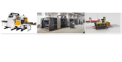 China 50HZ Carton Box Manufacturing Machine 300 Sheet / Min Flexo Printing Slotting Machine à venda