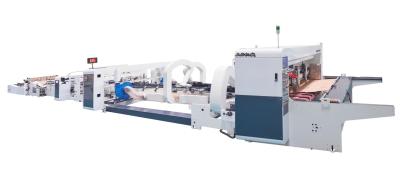 China 15KW Automatic Folder Gluer Stitcher Machine Two In One Cardboard Stitching Machine for sale