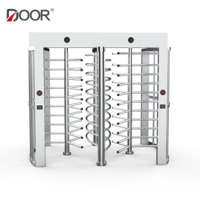 China 304 Stainless Steel Dual Lane Full Height Turnstile Gate For Gym for sale