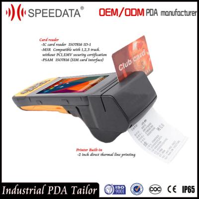 China 4G LTE Mobile Handheld Smart Card Reader PDA Industrial with Portable Thermal Printer for sale