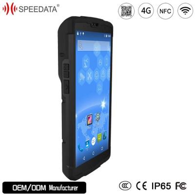 China 4G Handheld WIFI RFID Reader Integrate chip Card IP65 Barcode Scanner with Display for sale