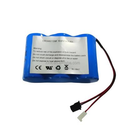China ER34615M 10.8V 14.5Ah Battery Pack Li-SCOL2 for Disposable Lithium Thionyl Chloride for sale