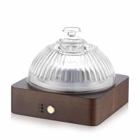 Quality Glass Essential Oil Wooden Aroma Diffuser Household Colorful Lamp Silent Aroma for sale