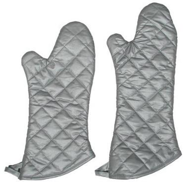 China Washable Silver Oven Mitts Heat Insulation Cut Resistant With  Firm Grip for sale
