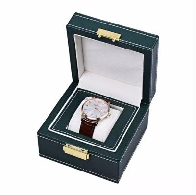China Relógio Armazenamento Caixas Impressas em Cores Luxo Caixa de Couro PU à venda