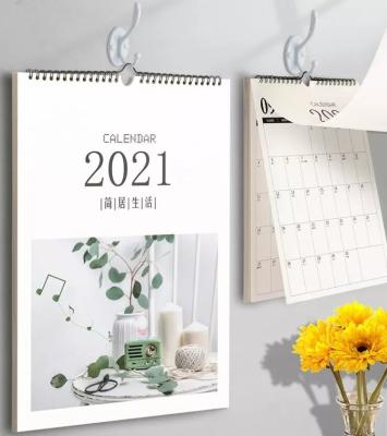 China 2022 impressão tabela calendário espiral encadernação prata/dourado hot stamping à venda