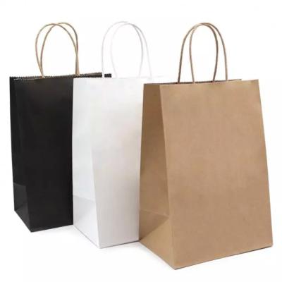 China Heat Seal Takeaway Printed Paper Carrier Bags Matt Lamination Recyclable for sale