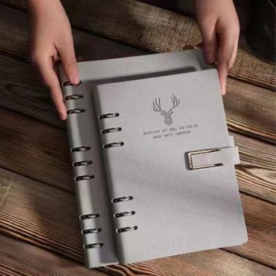 China Caderno incorporado personalizado couro que imprime A5, bloco de notas de 14.3x21.5cm à venda