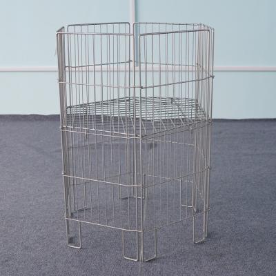 China Fold Up Wire Retail Display Baskets Bin Muliti Lever For Promote Goods for sale