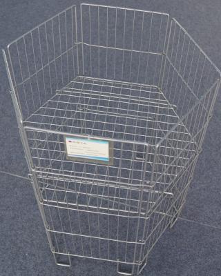 China Fold Up Retail Display Baskets Wire Basket Bin For Promote Goods for sale