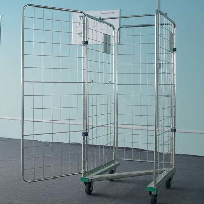 China Heavy Duty Logistics Trolley / Mesh Storage Trolley To Delivery Goods for sale