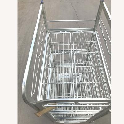 China Warehouse Transport Logistics Trolley , Supermarket Milk Cage Trolley for sale