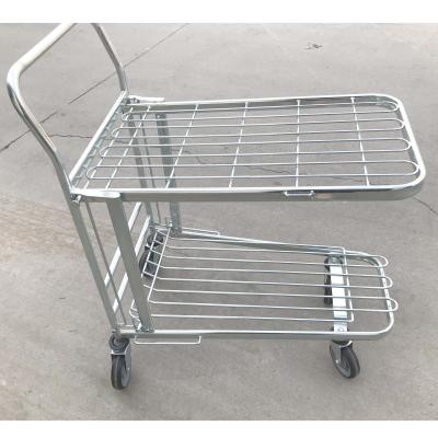 China Logistics Rolling Trolley Hand Carts , Strong Shopping Trolley Mesh Structure for sale
