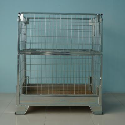 China Heavy Duty Wire Storage Cage To Store Or Delivery Silver White Color for sale